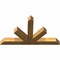 Ekena Millwork Saratoga Rough Sawn Timber Gable Bracket, Western Red Cedar, 72"W x 42"H x 6"D x 6"F, 14/12 Pitch GBW072X42X0606SAR00RWR - alternate 4